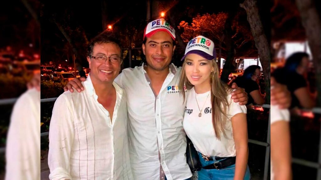 El presidente Gustavo Petro junto a su hijo Nicolás y su ex esposa Day Vásquez